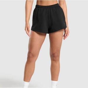Gymshark Fleece Shorts Size Small Oversized Fit Black NWT in Packaging